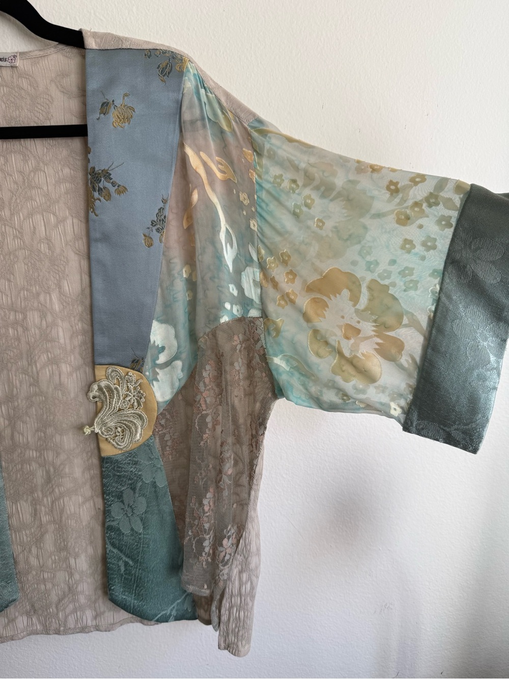 Spencer Alexis Patchwork Floral Kimono Cardigan Size S - Picture 4 of 7